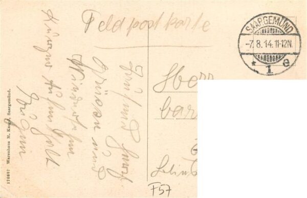 Saargemuend Sarreguemines 57 Moselle Neues Land und Amtsgericht Feldpost – Bild 2