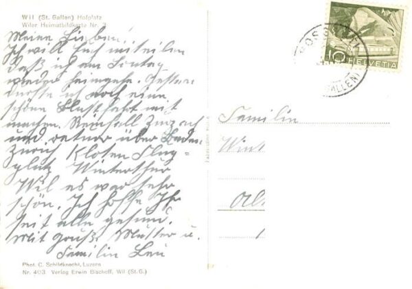 Wil  SG Hofplatz Wiler Heimatbildkarte Nr. 3 – Bild 2