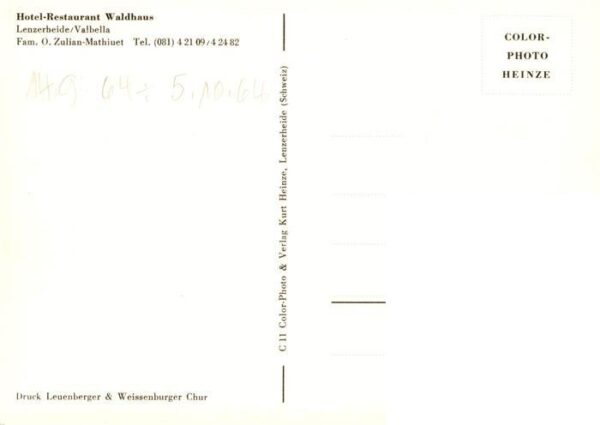 Lenzerheide GR Hotel Restaurant Waldhaus – Bild 2