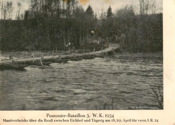 Taegerig Pontonier Bataillon 3 WK Manöverbrücke