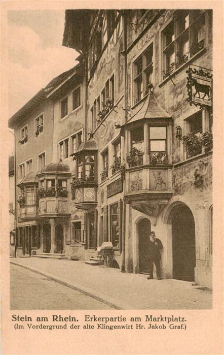 Stein Rhein SH Erker am Marktplatz Alter Klingenwirt