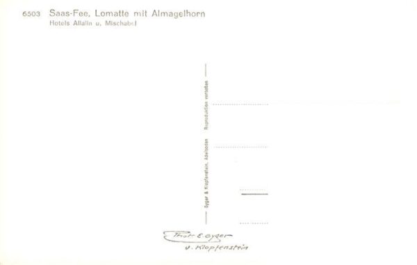 Saas-Fee VS Lomatte mit Almagelhorn Hotels Allalin – Bild 2