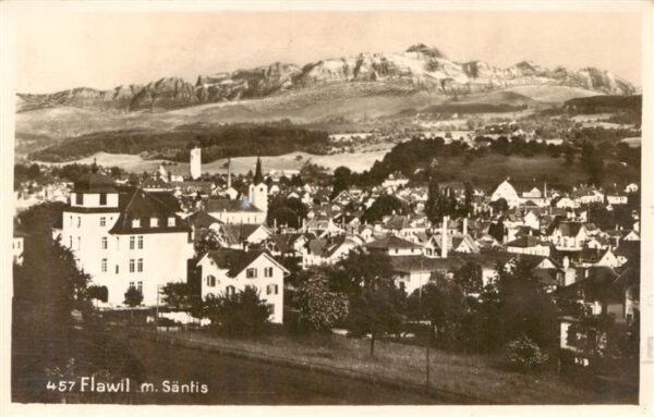 Flawil SG Panorama mit Säntis