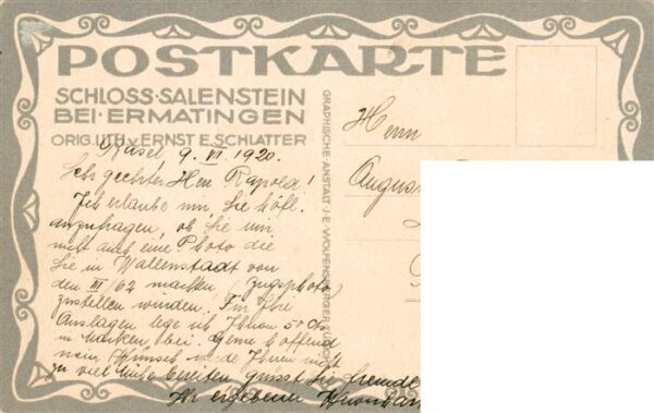 Ermatingen Schloss Salenstein Künstlerkarte – Bild 2