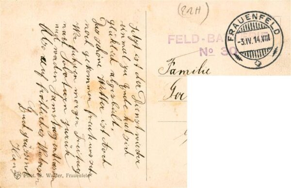 Frauenfeld TG Schlossplatz Feldpost – Bild 2