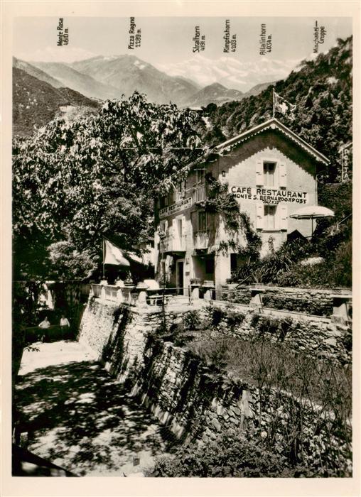 Locarno Lago Maggiore TI Cafe Restaurant Post Hotel Monte San Be