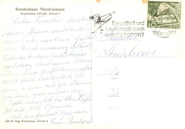 Zuerich  ZH Theodosianum Parkseite Klinik Sanatoriu – Bild 2