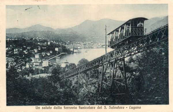 Lugano Lago di Lugano TI Ferrovia Funicolare del San Salvatore