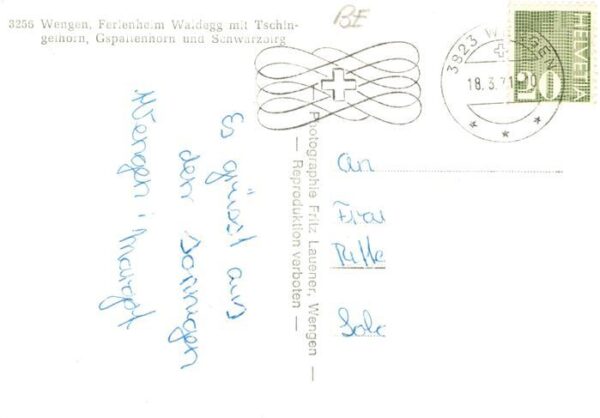 Wengen  BE Ferienheim Waldegg mit Tschingelhorn Gs – Bild 2