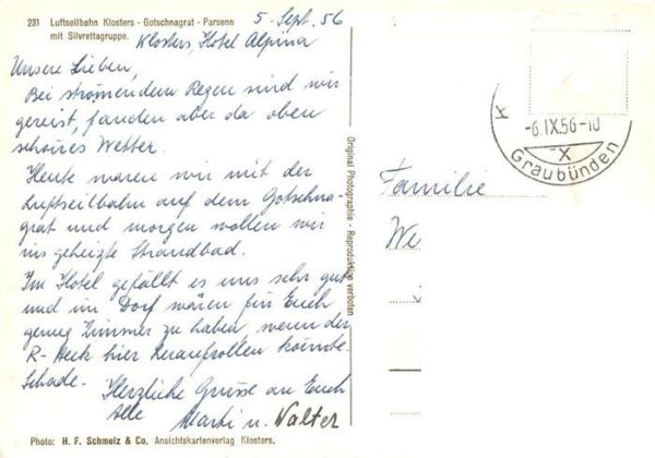 Klosters GR Luftseilbahn Klosters Gotschnagrat Pars – Bild 2