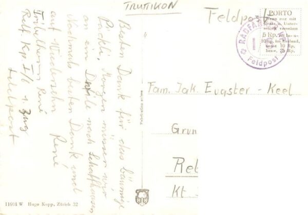 Truttikon ZH Panorama Feldpost – Bild 2