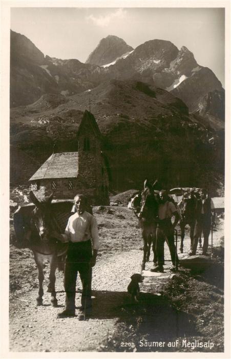 Meglisalp 1520m Altmann AR Lasttiere Bergkirche Säumer Appenzeller