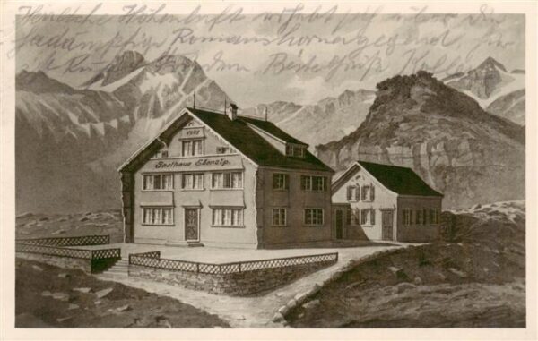 Ebenalp 1641m AI Gasthaus Neubau Appenzeller Alpen Künst