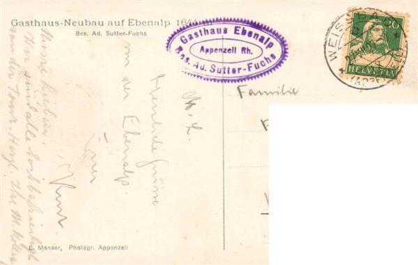 Ebenalp 1641m AI Gasthaus Neubau Appenzeller Alpen Künst – Bild 2