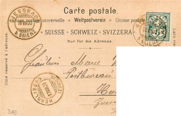 Brienz Brienzersee BE Giessbach Brünigbahn Aareschlucht – Bild 2