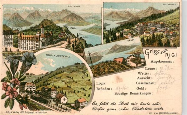 Rigi Staffel Rigi-Kulm Vierwaldstättersee Rigi Klöst