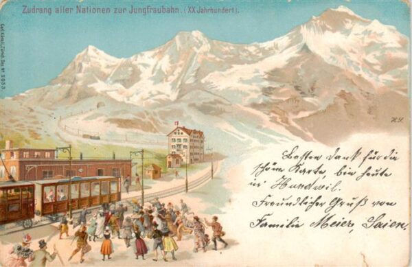 Jungfrau BE Zudrang aller Nationen zur Jungfraubahn