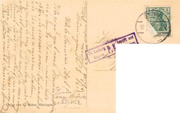Hueningen Huningue 68 Haut-Rhin Kaiser Wilhelmplatz Schulhaus Kirche Ho – Bild 2