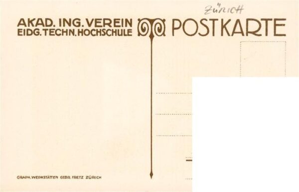 Zuerich  ZH Akad Ing Verein Zeichnung – Bild 2