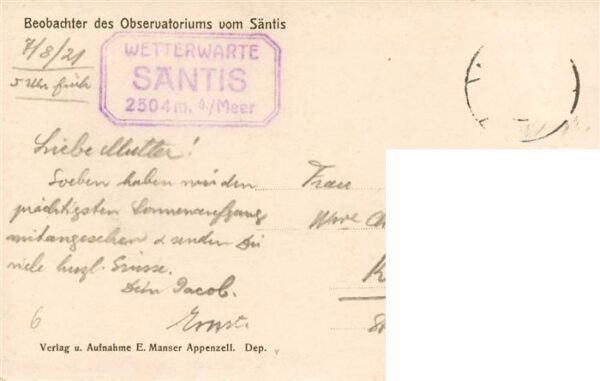 Saentis 2504m AR Beobachter des Observatoriums vom Sänti – Bild 2