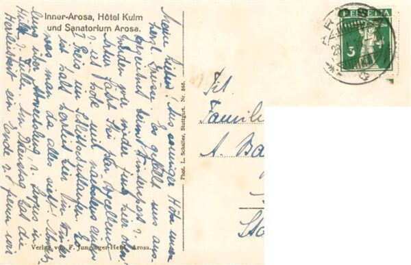 Inner-Arosa GR Hotel Kulm und Sanatorium Arosa Panoram – Bild 2