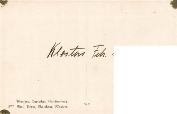 Klosters GR Typisches Bündnerhaus – Bild 2