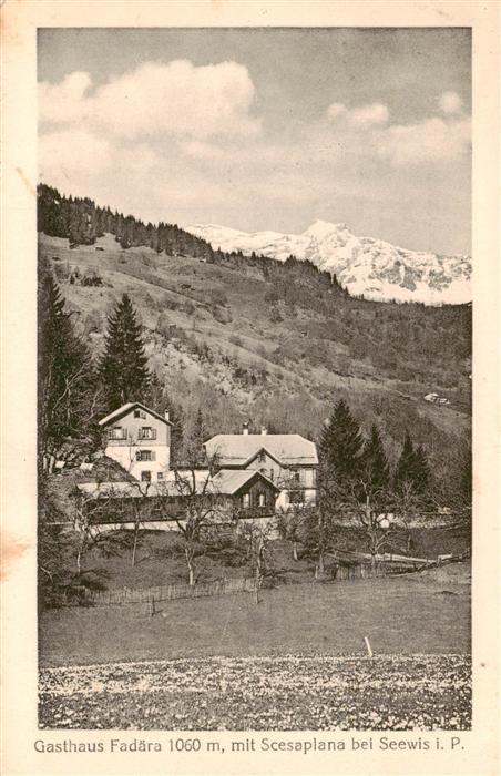 Seewis GR Gasthaus Fadära mit Scesaplana