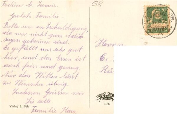 Seewis GR Gasthaus Fadära mit Scesaplana – Bild 2