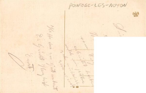 Pontoise-les-Noyon 60 Oise Zerstörte Hängebrücke und Notbrücke Kri – Bild 2