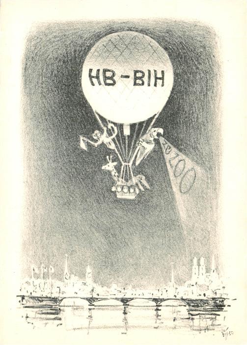 Zuerich  ZH Ballonaufstieg HB-BIH beim Zürcher Seen
