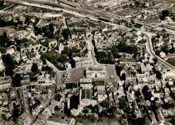 Chauny 02 Aisne Vue aerienne Place du Marche et le Marc