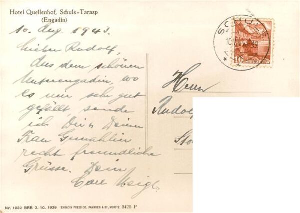 Tarasp Schuls Scuol GR Hotel Quellenhof – Bild 2