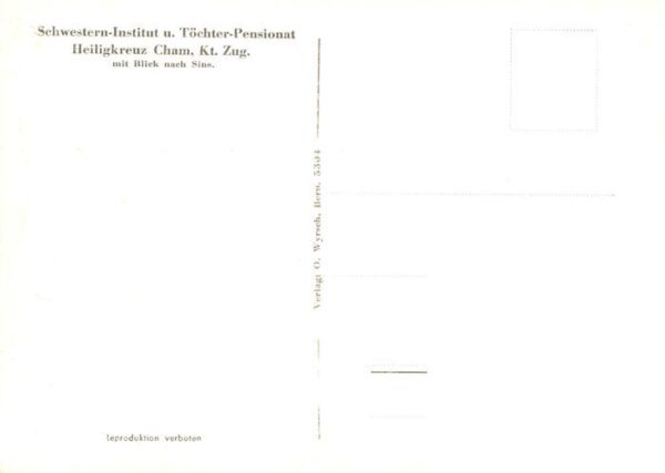 Cham  ZG Schwestern Institut und Töchter Pension – Bild 2