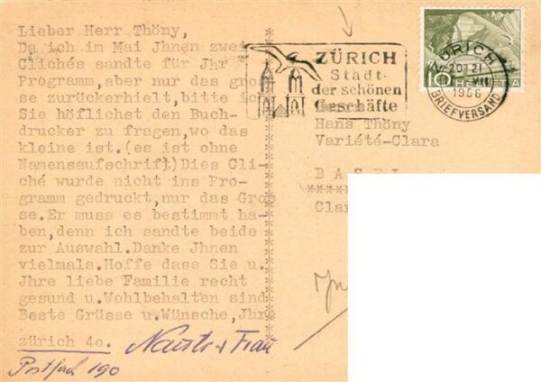 Zuerich  ZH Ernest Nauti Conferencier – Bild 2