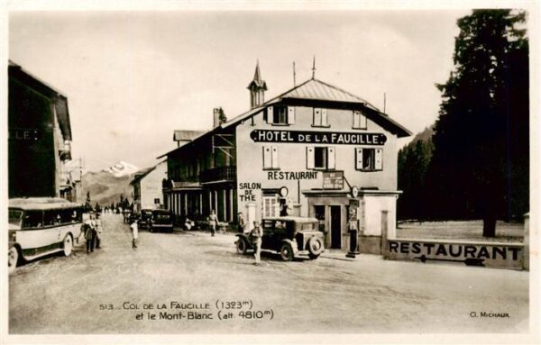 Col de la Faucille 01 Ain Hotel de la Faucille et le Mont Blanc