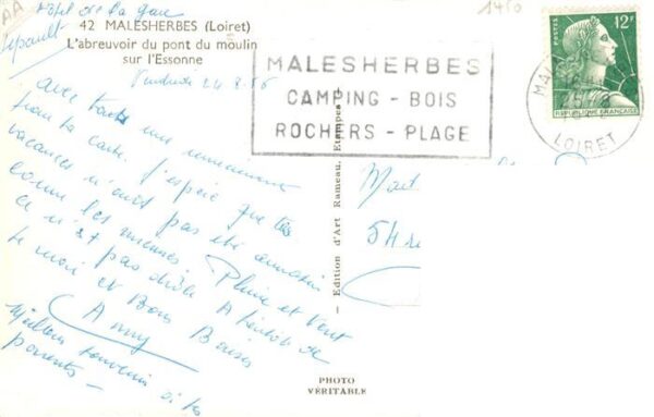 Malesherbes 45 Loiret L’abreuvoir du pont du moulin sur l'Ess – Bild 2