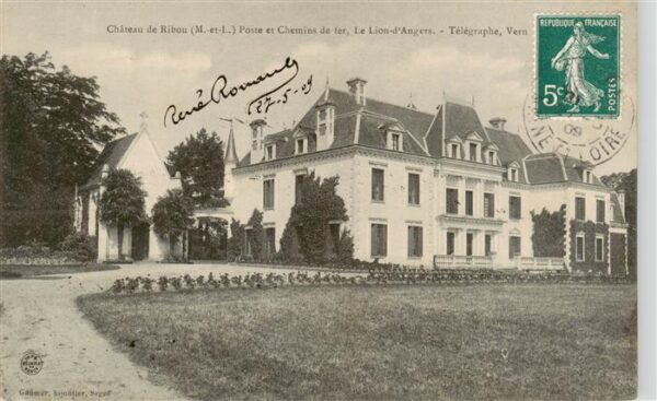 Ribou Chateau Erdre-en-Anjou Gene 49 Mai Chateau de Ribou Poste et Chemins de fe