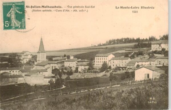 St-Julien-Molhesabate 43 Haute-Loire Vue generale Sud Est