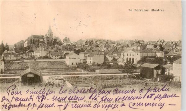 Neufchateau 88 Vosges Vue priese de la Route d'Epinal