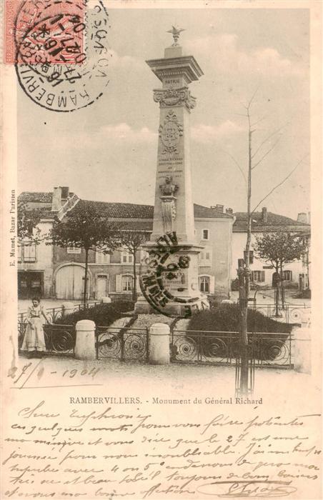 Rambervillers 88 Vosges Monument du General Richard