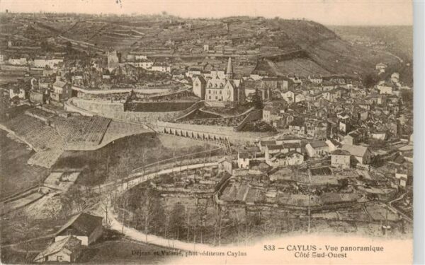 Caylus 82 Tarn-et-Garonne Vue panoramique Cote Sud Ouest