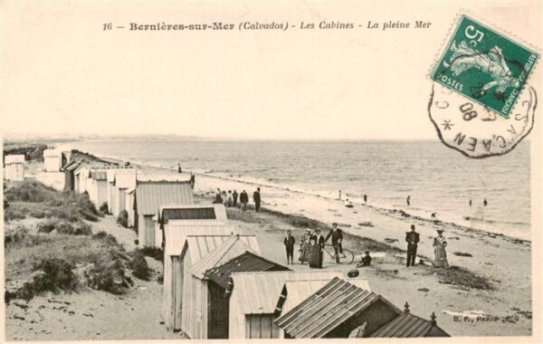 Bernieres -sur-Mer 14 Calvados Les Cabines La pleine Mer