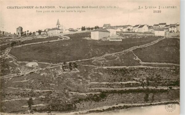 Chateauneuf-de-Randon 48 Lozere Vue generale Sud Ouest