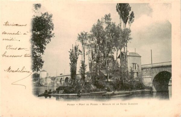 Poissy 78 Yvelines Pont de Poissy Moulin de la Reine Blanc
