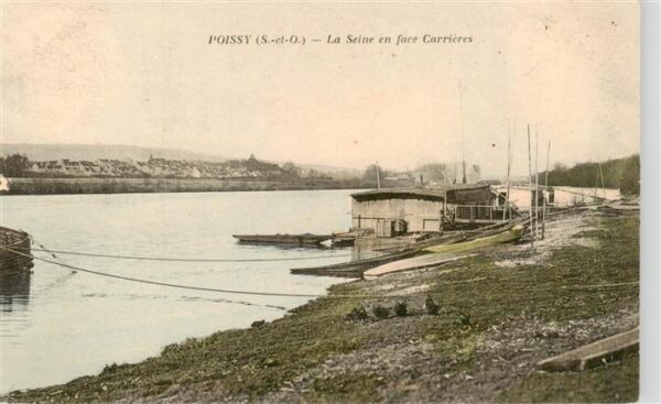 Poissy 78 Yvelines La Seine en face Carrieres
