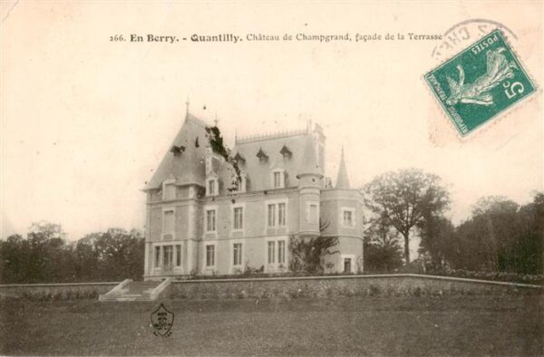 Quantilly 18 Cher Chateau de Champgrand facade de la Terr