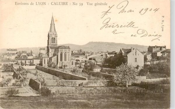 Caluire-et-Cuire 69 Rhone Vue générale sur la ville Eglise