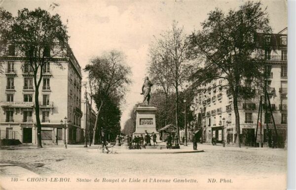 Choisy-le-Roi 94 Val-de-Marne Statue de Rougel de Lisle et l Avenue G