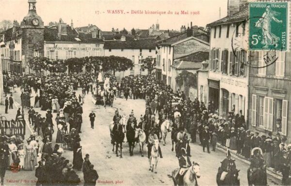 Wassy 52 Haute-Marne Defile historique du 24 Mai 1908