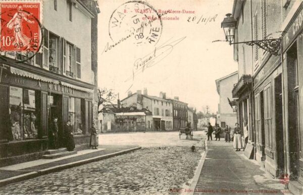 Wassy 52 Haute-Marne Rue Notre Dame et Rue Nationale